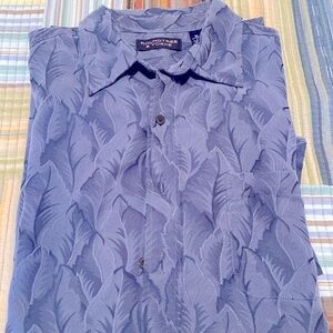 Roundtree & Yanke men’s Caribbean shirt, short sleeves blue, XL.